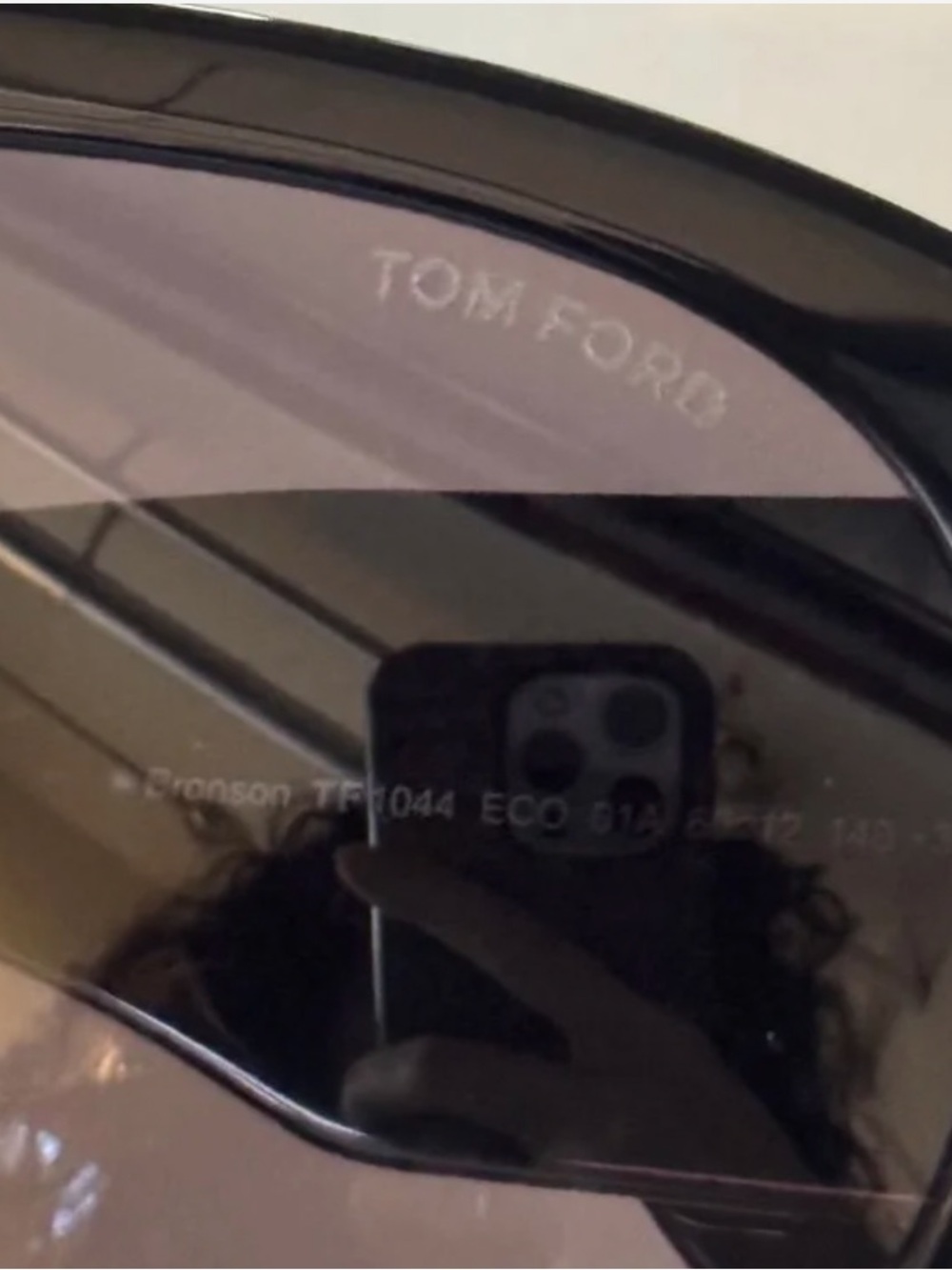 Tom Ford Black Shield Sunglasses with Dark Smoke Lenses - Picture 7 of 12
